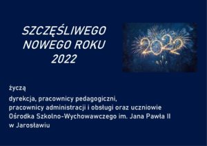 Życzenia Noworoczne 2022