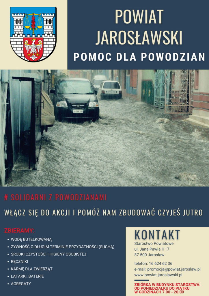 Pomoc powodzianom - plakat